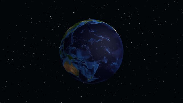 Earth Zoom Animation to Mysore India with Geographic Coordinates
