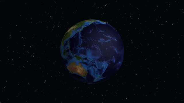 Earth Zoom Animation Focusing on Ulaanbaatar Mongolia with GPS Coordinates