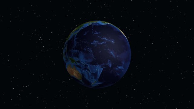Animated Zoom into Najran Saudi Arabia on a 3D Earth Globe