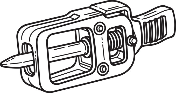 A drawing of a staple gun