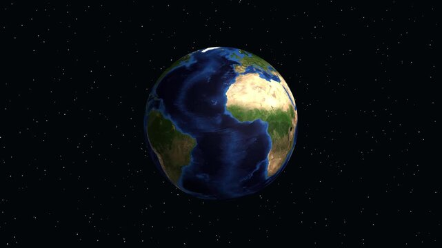 Animated Earth Zoom to Malanje Angola with Geographic Data Overlay