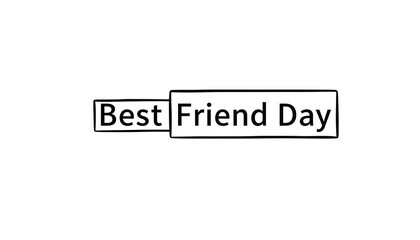 Obraz premium A graphic design celebrating Best Friend Day with a simple and modern aesthetic