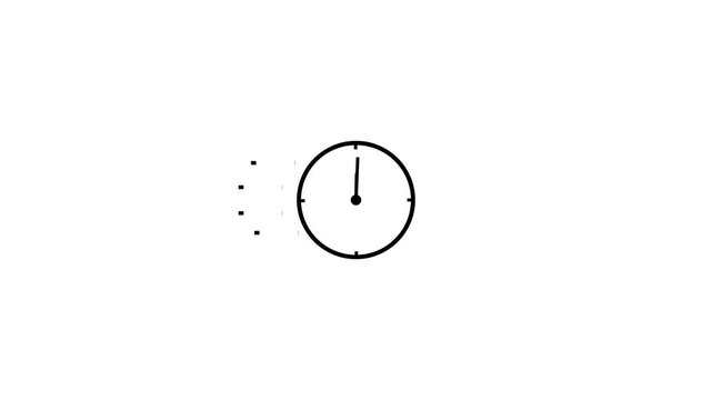 Simple clock icon animation.Abstract very nice new analog clock icon animation.with 4k video animation.