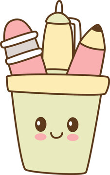 Cute Stationery Cup Kawaii Decorative Sticker