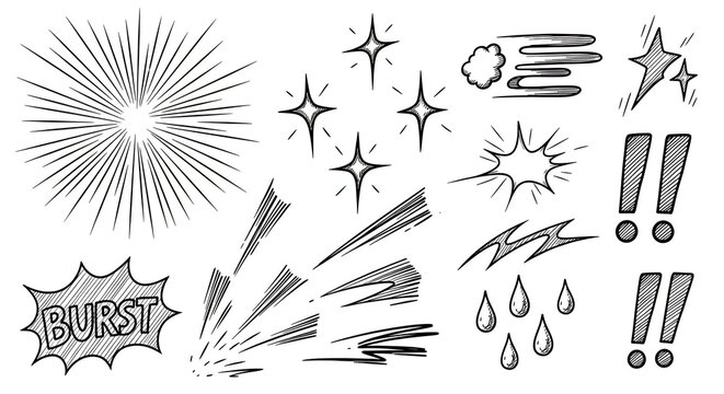 Comic book burst and star effects