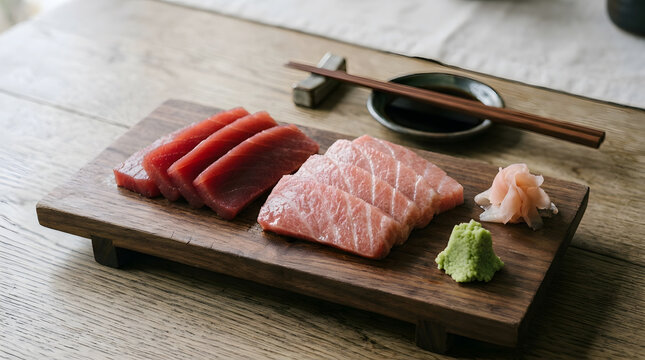 Fresh Bluefin Tuna Sashimi Platter for World Tuna Day Celebration