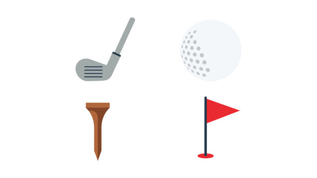 Essential equipment used in a game of golf
