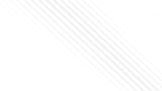 Abstract creative motion glowing light and shade stripe line on white background. Video animation Ultra HD 4k footage.