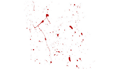 Red blood splatters on transparent grid background, artistic. © Creative Png