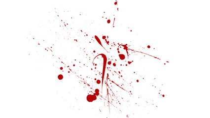Abstract red blood splatter with many small drops spread out. © Creative Png