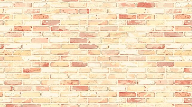 Red and yellow brick wall texture. Vintage masonry background for construction and interior design concept. Decorative stone pattern for architecture wallpaper and home renovation project.
