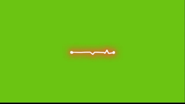 A video showcasing a simple white line graph on a green background with an orange rectangle