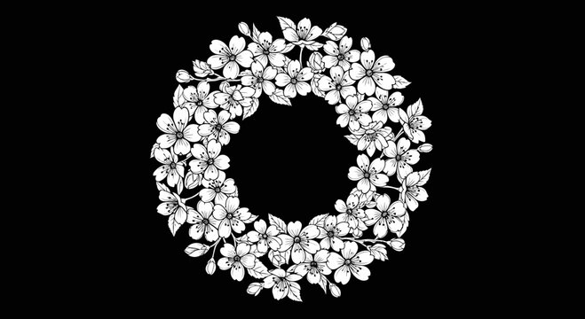 diamond flower wreath