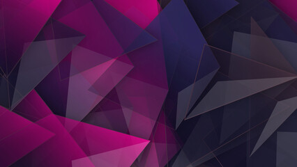 Obraz premium Vibrant Geometric Abstract Background with Pink and Purple Polygons and Lines Modern Digital Art Overlay Texture Backdrop