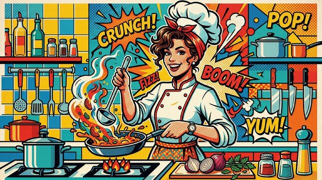 Chef woman portrait with uniform and hat. Female study culinary arts concept. Culinary expert. Chef cooking healthy food.