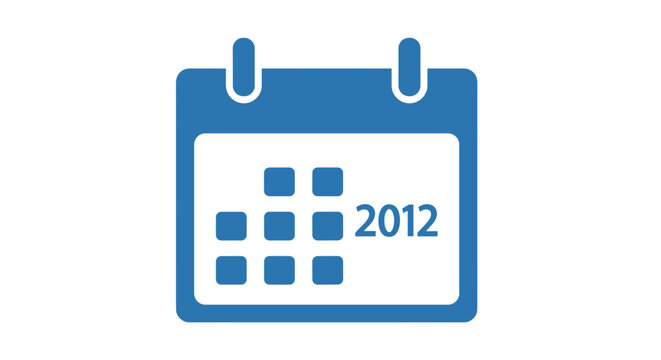 Blue Calendar Icon 2012.