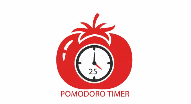 Ecommerce Productivity Tool Pomodoro Timer Logo Concept