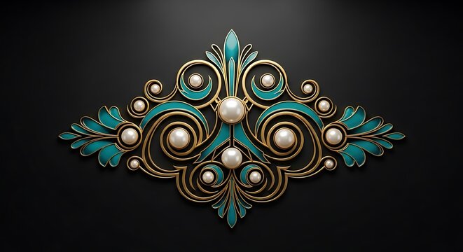 Ornate heraldic emblem adorned