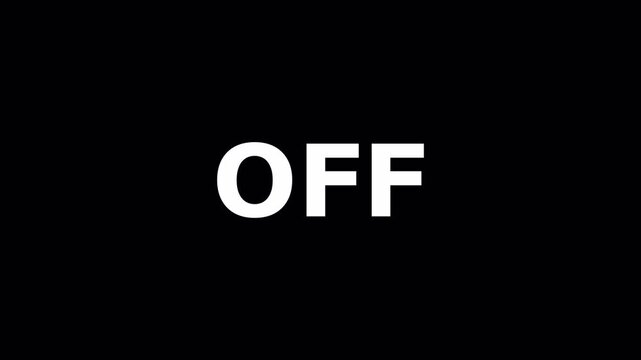 Percentage Off Bold Text Reveal on Dark Background