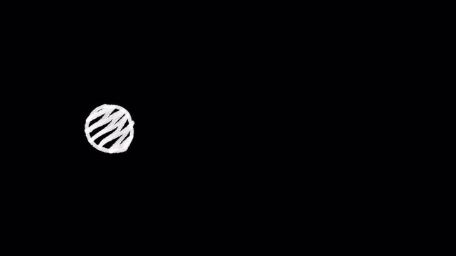 Circle Dot Loader &ndash; Hand Drawn Scribble Progress Loop Animation Overlay Alpha Channel 4K