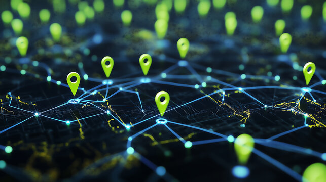 Network connections and location mapping technology.
