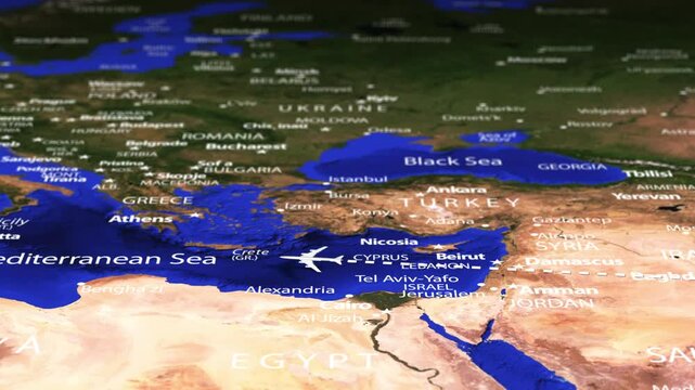 Flight From New Delhi INDIA to Algiers ALGERIA with flag pins