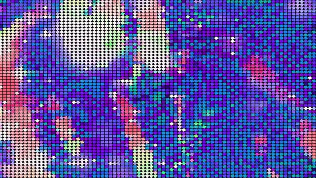 Bright Colors Blend in Abstract Animation With Varied Shapes and Patterns Moving Together in a Unique Display of Creativity and Art