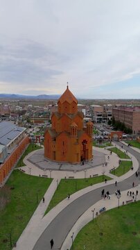 Saint Thaddeus Church in Masis by drone