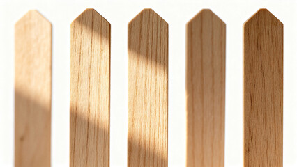 Naklejka premium Empty Wooden Garden Seed Marker Isolated