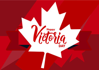 Fototapeta premium Happy Victoria Day - poster, banner, background - vector illustration