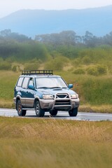 Fototapeta premium Dynamic new SUV model for modern families