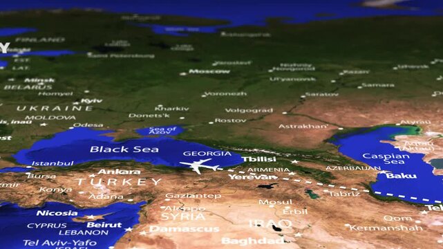 Flight From New Delhi INDIA to Budapest HUNGARY with flag pins