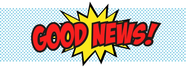 Text "Good news" on comix banner  © Brad Pict