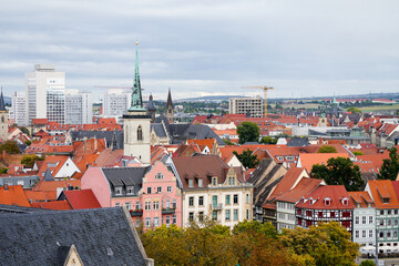 Obraz premium View of the architecture of the city of Erfurt. 