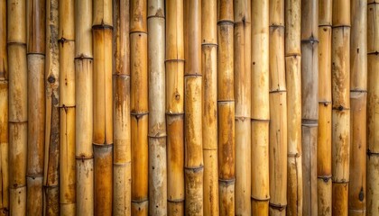 Naklejka premium Natural Bamboo Wall Texture Pattern for Eco Friendly Background Concept.