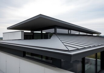 Fototapeta premium Architectural marvel, refined residential building with modern lines and design