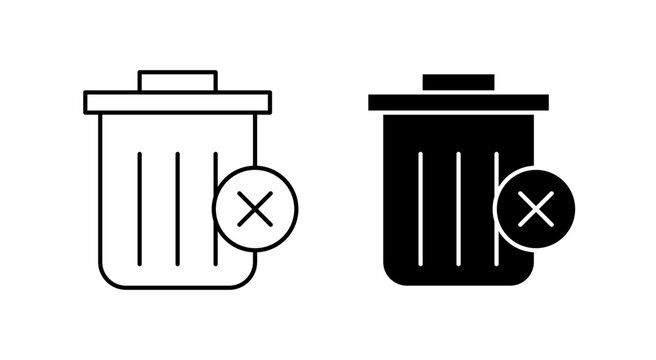 Delete icon graphic vector. icon collection