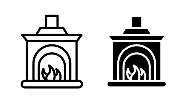 fireplace icon graphic vector. icon collection