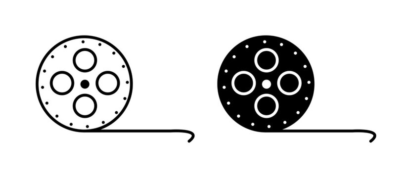 Film roll icon graphic vector. icon collection
