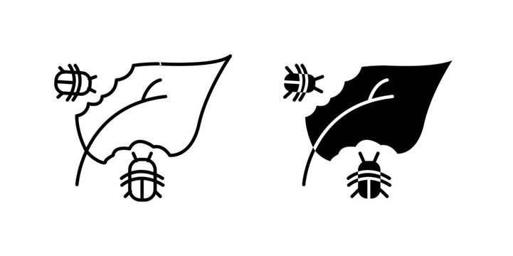 plant pests icon graphic vector. icon collection
