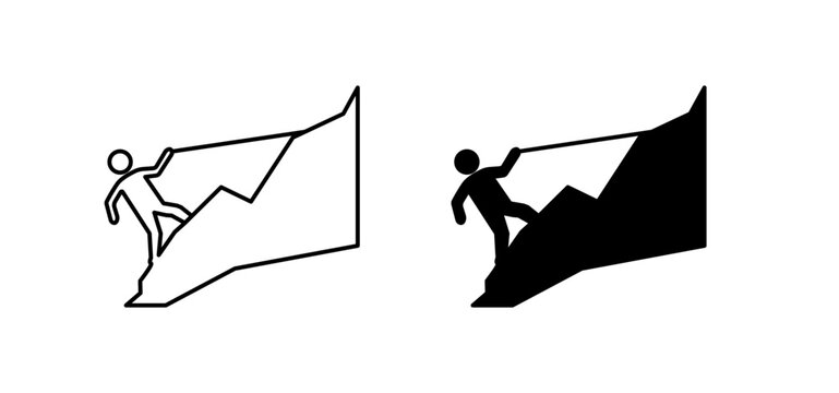 Rappelling icon graphic vector. icon collection