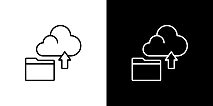 Cloud Uploads Icon Sheet Black And White