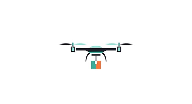 Aerial view of a drone with multispectral camera payload
