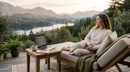 Fototapeta premium Work-Life Balance Luxury Editorial Scene