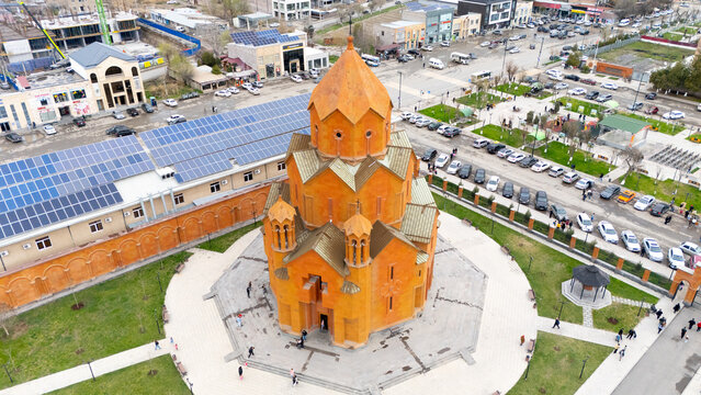 Saint Thaddeus Church in Masis by drone