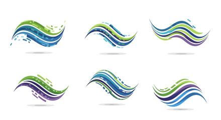 Obraz premium Abstract Swirls and Waves Collection.