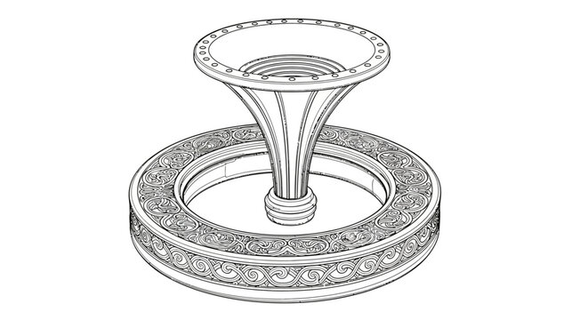 Detailed illustration of a funnel top.