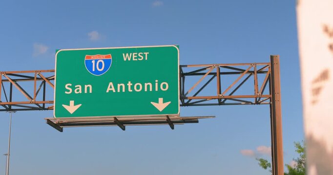 I-10 West entrance ramp downtown Houston &ndash; urban traffic flow