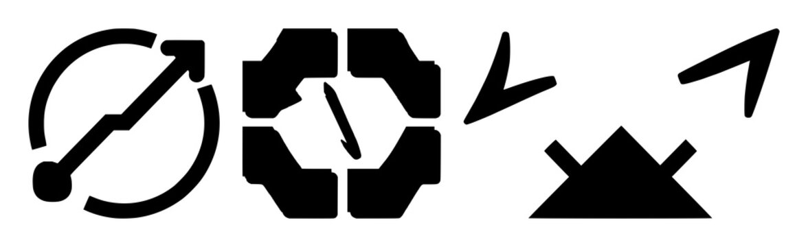 Git merge icon set with solid black arrow icon crisp edges on clean white background featuring git, branch, merge with vector and line art