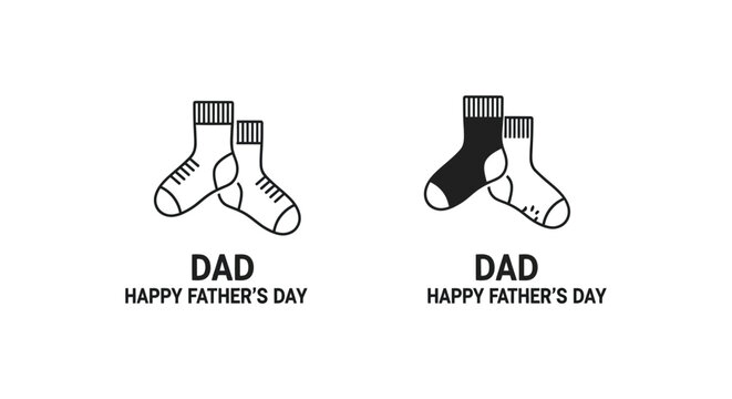 Father's day socks dad happy father's day matching socks Vector